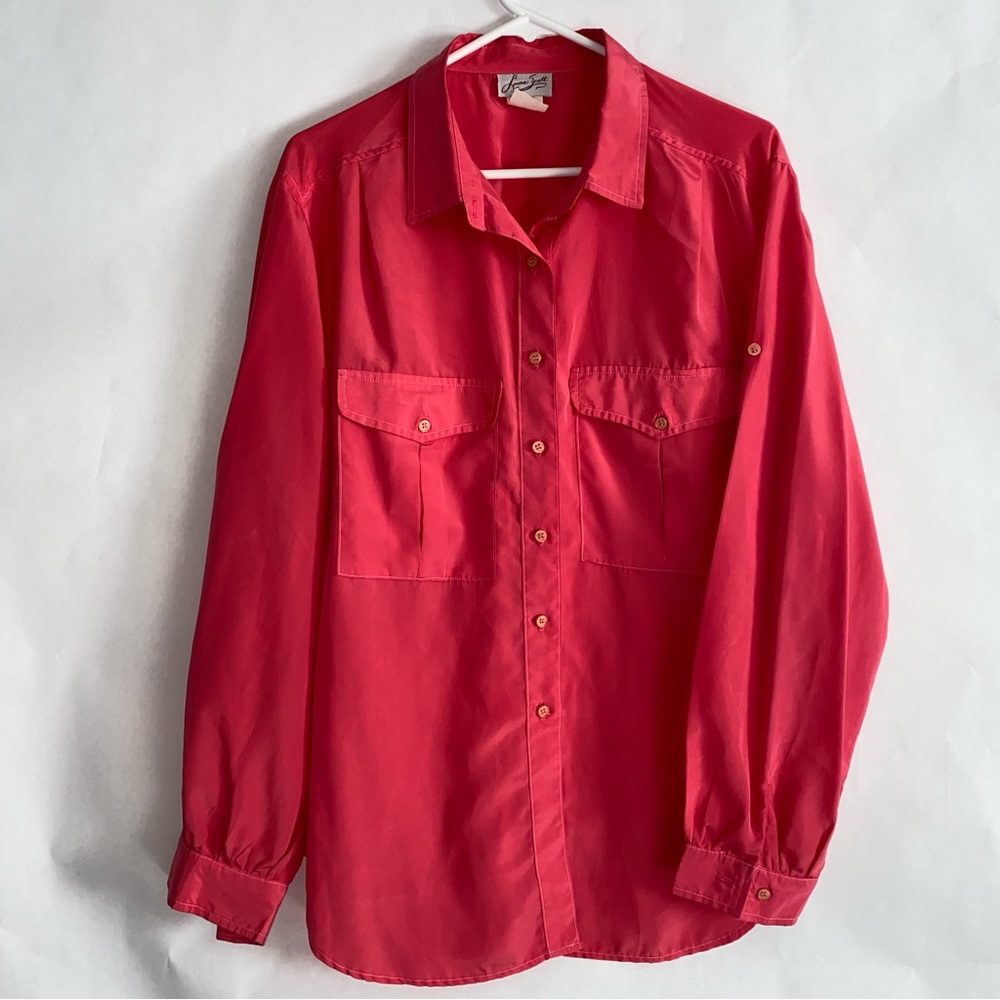 Hot pink summer button down